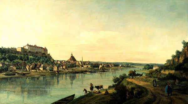 Along the river by Bernardo Bellotto